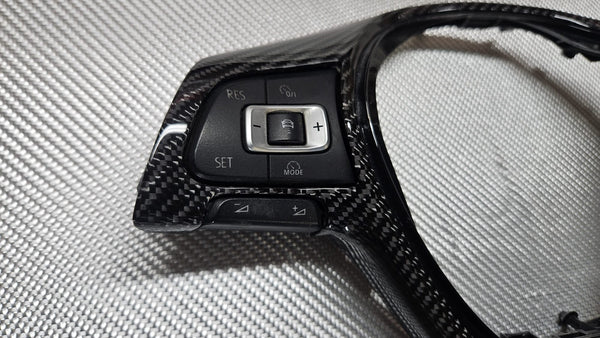 TMG-SV Carbon Fibre & Leather Flat-Bottom Steering Wheel