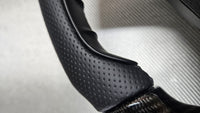 TMG-SV Carbon Fibre & Leather Flat-Bottom Steering Wheel