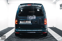 VW Caddy MK3 & MK4 2011-2020 130mm Rear Gloss Black High Quality Rear Badge Easy Installation BARN DOORS ONLY