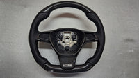 TMG-SV Carbon Fibre & Leather Flat-Bottom Steering Wheel